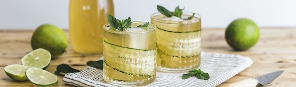 Aloe Vera & Coconut Mocktail with cucumber