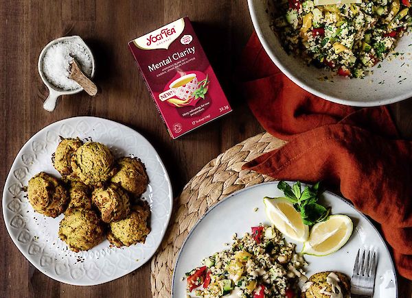 YOGI TEA® Clarité d'Esprit - Taboulé au poivron et falafels de chou-fleur